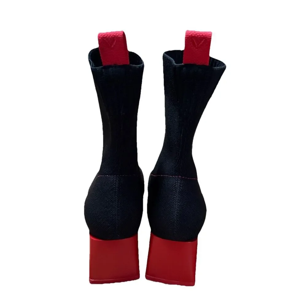 VIVAIA Regina Pro Ankle Boots EU 38.5 Square Toe Water Repellent Block Heel